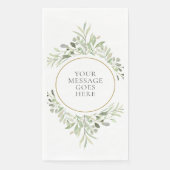 Gepersonaliseerde groene olievlekken met eucalyptu servet (Voorkant)