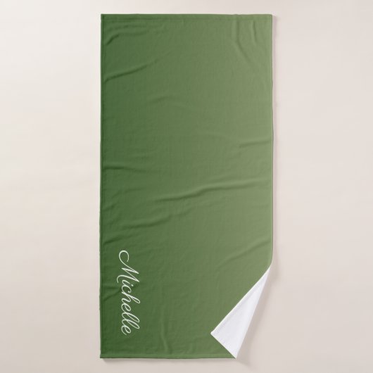 Gepersonaliseerde groene ombre badhanddoek (Badhanddoek)