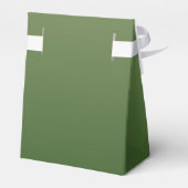 Gepersonaliseerde groene ombre bedankdoosjes (Achterkant)
