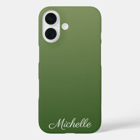 Gepersonaliseerde groene ombre Case-Mate iPhone case (Achterkant)