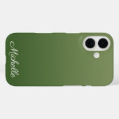 Gepersonaliseerde groene ombre Case-Mate iPhone case (Achterkant (horizontaal))