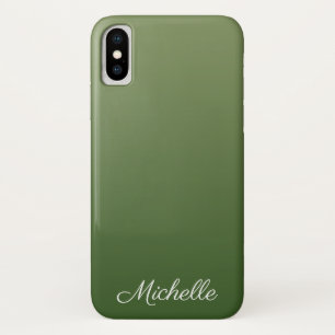 Gepersonaliseerde groene ombre Case-Mate iPhone case