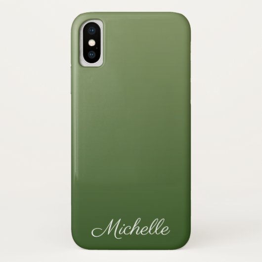 Gepersonaliseerde groene ombre Case-Mate iPhone case (Achterkant)