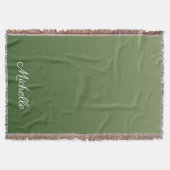 Gepersonaliseerde groene ombre deken (Voorkant)
