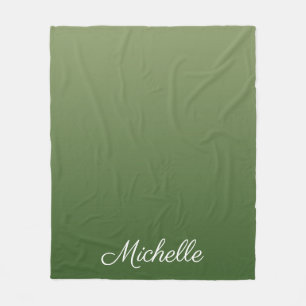 Gepersonaliseerde groene ombre fleece deken