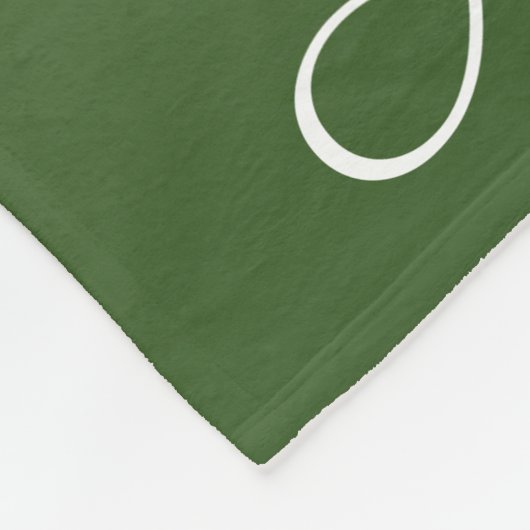 Gepersonaliseerde groene ombre fleece deken (Hoek)