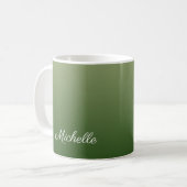 Gepersonaliseerde groene ombre koffiemok (Voorkant links)