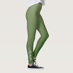 Gepersonaliseerde groene ombre leggings