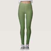 Gepersonaliseerde groene ombre leggings (Voorkant)