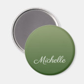 Gepersonaliseerde groene ombre magneet (Voorkant / Achterkant)