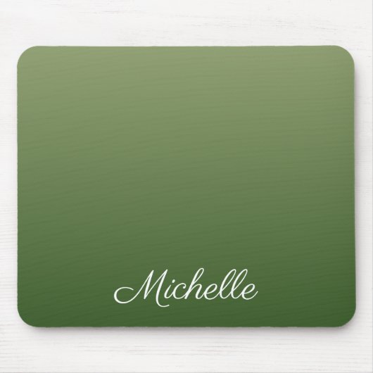 Gepersonaliseerde groene ombre muismat (Voorkant)