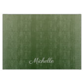 Gepersonaliseerde groene ombre snijplank (Voorkant)