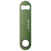 Gepersonaliseerde groene ombre speed flessenopener (Voorkant)