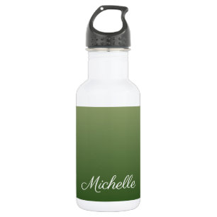 Gepersonaliseerde groene ombre waterfles 