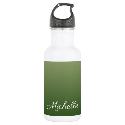 Gepersonaliseerde groene ombre waterfles  (Voorkant)
