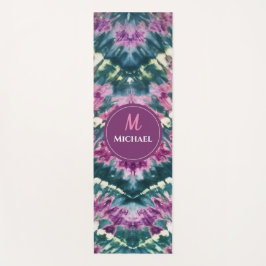 Gepersonaliseerde groene Paarse witte Bali Batik T Yogamat