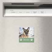 Gepersonaliseerde Groene Pet Foto Magnet (Insitu (Vaatwasser))