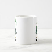 Gepersonaliseerde Groene Pet Pinguïn Custom Name M Koffiemok (Center)