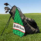 Gepersonaliseerde Groene Plaid Tartan Golf Handdoe Golfhanddoek