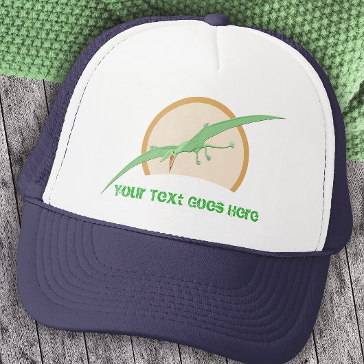 Gepersonaliseerde groene pterodactyl vliegende din trucker pet