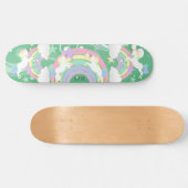 Gepersonaliseerde Groene Regenboogeenheid Persoonlijk Skateboard (Horizontaal)