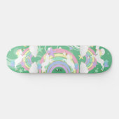 Gepersonaliseerde Groene Regenboogeenheid Persoonlijk Skateboard (Horizontaal)