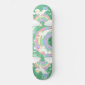 Gepersonaliseerde Groene Regenboogeenheid Persoonlijk Skateboard (Voorkant)