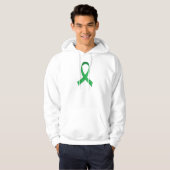Gepersonaliseerde Groene Ribbon Awareness Gift Hoodie (Voorkant volledig)