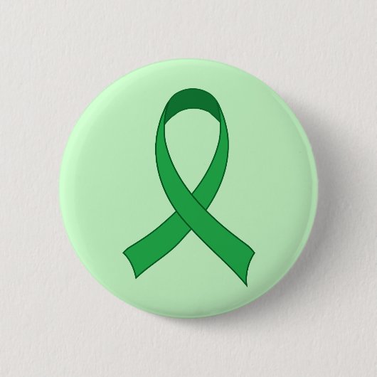 Gepersonaliseerde Groene Ribbon Awareness Gift Ronde Button 5,7 Cm (Voorkant)