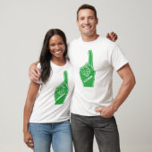 Gepersonaliseerde groene schuimvinger voor sport t-shirt (Unisex)