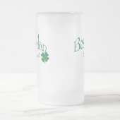 Gepersonaliseerde groene Shamrock Best Man Beer St Matglas Bierpul (Center)