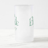Gepersonaliseerde groene Shamrock Bride Beer Stein Matglas Bierpul (Center)