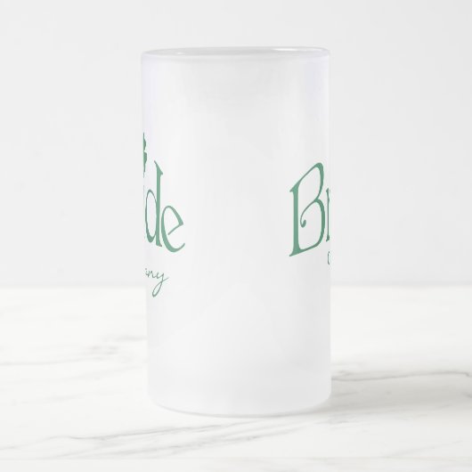 Gepersonaliseerde groene Shamrock Bride Beer Stein Matglas Bierpul (Center)
