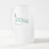 Gepersonaliseerde groene Shamrock Bridesmaid Beer  Matglas Bierpul (Voorkant links)