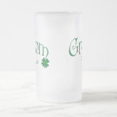 Gepersonaliseerde groene Shamrock Groom Beer Stein Matglas Bierpul (Center)