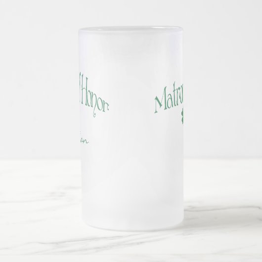 Gepersonaliseerde groene Shamrock MOH Beer Stein Matglas Bierpul (Center)