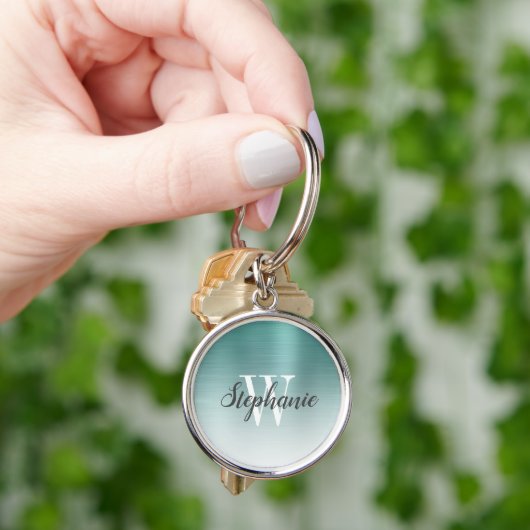 Gepersonaliseerde Groene Sleutelhanger van het Mon (Hand)