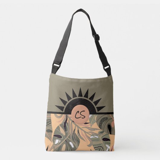 Gepersonaliseerde Groene SPRingtime & de Canvas ta Crossbody Tas (Voorkant)