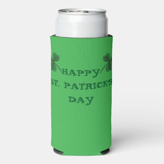 Gepersonaliseerde groene St. Patrick's Day Cooler (Seltzer Achterkant)