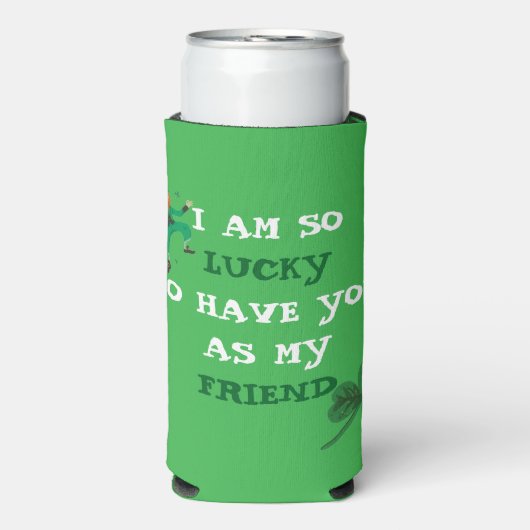 Gepersonaliseerde groene St. Patrick's Day Cooler (Seltzer Voorkant)
