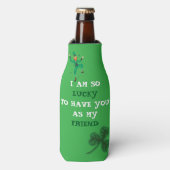 Gepersonaliseerde groene St. Patrick's Day Cooler (Fles Voorkant)