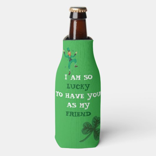 Gepersonaliseerde groene St. Patrick's Day Cooler (Fles Voorkant)