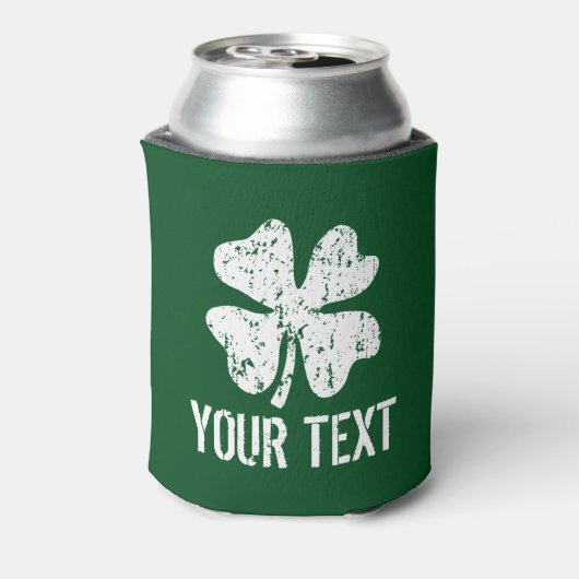Gepersonaliseerde groene St Patricks Day koelbox Blikjeskoeler (Blikje Achterkant)