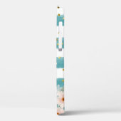 Gepersonaliseerde groene stripes Floral Sparkles Case-Mate iPhone Case (Achterkant / Links)