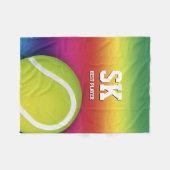 Gepersonaliseerde Groene Tennis Ball Fleece Deken (Voorkant (Horizontaal))