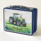 Gepersonaliseerde Groene Tractor Boerderij Waterve (Achterkant)