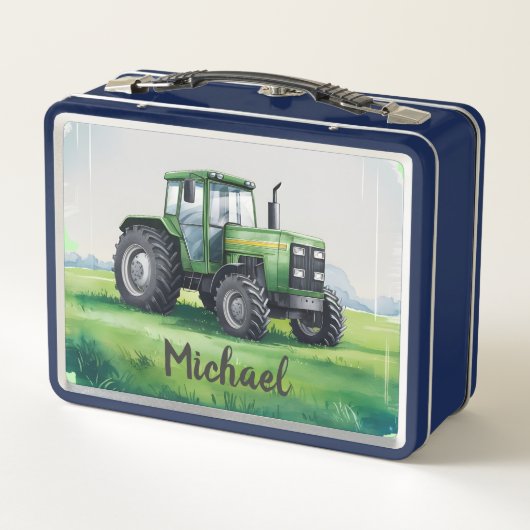 Gepersonaliseerde Groene Tractor Boerderij Waterve (Achterkant)