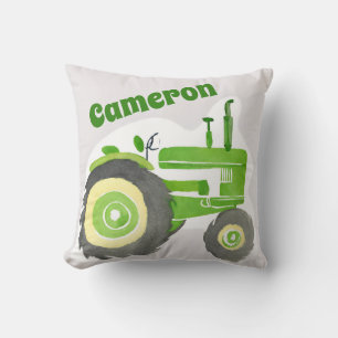 Gepersonaliseerde Groene Tractor Kussen - Boerderi