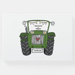 Gepersonaliseerde Groene Tractor Land Boerderij Br Gastenboek