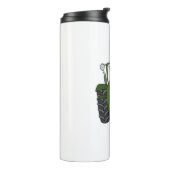 Gepersonaliseerde groene tractor land bruiloft cad thermosbeker (Gedraaid links)